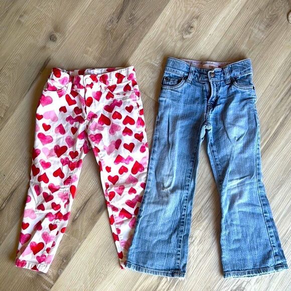 Levi’s 517 Stretch Flare, Heart Jeans Set Bundle Size 5 - Picture 1 of 8